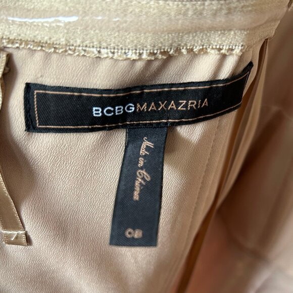 BCBGMaxAzria Inga One-Shoulder Halter Silk Maxi Dress in Begonia Multi Size 8 - Picture 8 of 16